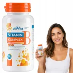 Vitamiin B kompleksi MAX met&uuml;leeritud B12 ALLVITA toidulisand 60 kapslit