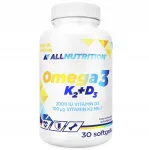Toidulisand ALLNUTRITION Omega 3 K2 D3, 30 kapslit