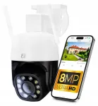 V&auml;line p&ouml;&ouml;rlev WiFi-kaamera 8 MP, 4K UHD, heli, 4x suum
