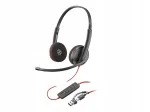 Stereok&otilde;rvaklapid HP Poly Blackwire 3220 USB-C ja USB-C/A adapteriga, mustad