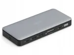 USB-C adapter HDMI 4K, 2 x RJ45, 2 x USB 3.2, 1 x USB-C 3.2, 150W toiteplokiga