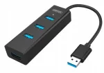 USB jagaja Unitek Y-3089, 4x USB 3.0, must