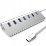 USB jagaja, 7 pesa, USB 3.0, toiteallikaga
