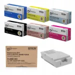Tindikassetid Epson PJIC1&ndash;PJIC6 koos mahutiga PJMB100, 6 tk, sobib PP100, PP50