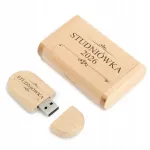 32 GB puidust USB-m&auml;lupulk USB 3.0, karbi ja graveeringuga