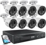 Videovalves&uuml;steem ZOSI 8CH PoE heli ja H.265+ 5MP NVR, 2TB ketas