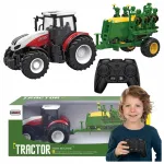 Puldiga juhitav punane traktor lastele