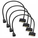 SATA toitekaablite komplekt ventilaatoritele, 3 pin/4 pin, 4 tk