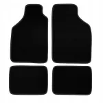 Auto mattide komplekt, mustad, sametised, 4 tk, universaalne