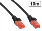 V&otilde;rgukaabel Cat.6 UTP RJ45-RJ45, 10 m, must, AWG26, vask