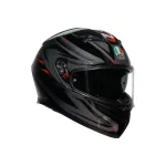 AGV K3 mootorratturi kiiver, must/punane, XS