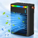 Kaasaskantav 680 ml USB ventilaator niisutaja 5 kiirust &ouml;&ouml;valgustusega must