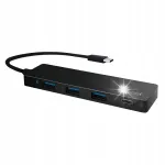 USB-C 3.1 jaotur LogiLink UA0311, 4 pesa, v&auml;ga &otilde;huke