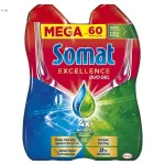 N&otilde;udepesuvahend Somat EXCELLENCE DUO GEL loputusvahendiga, 1080 ml, 60 pesukorda
