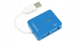 USB-jaotur UA0136, 4 USB A pesa, USB 2.0, sinine