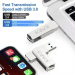 USB-m&auml;lupulk EOZNOE 128GB, Lightning, USB 3.0, h&otilde;bedane