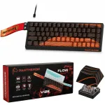 Juhtmevaba mehaaniline m&auml;nguklaviatuur 68 klahviga, RGB, Bluetooth, USB-C, 2.4G