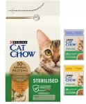 Kassitoit Purina Cat Chow Sterilised kanaga, 2 x 1,5 kg + 2 kotikest kingituseks