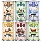 OLLO Plus kollageenisegu, 6 x 400 g, kalkun, part, veis, metssiga, p&otilde;der, lammas