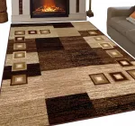Kootud vaip Alfa, 200x300 cm, pruun, Belgia, magamistuppa ja elutuppa