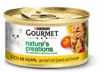 GOURMET Nature's Creations niiske kassitoit kanaga spinati ja tomatitega, 85 g