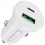 30W USB QC 3.0 auto laadija, 1x USB ja USB Type-C