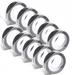 Liimpael Dymo Omega tempelprinterile, must, 10 tk