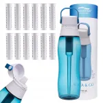Aqualogis Aqua&Go 0,75 l sinine filtreeritud pudel 12 filtriga