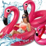 T&auml;ispuhutav flamingo r&otilde;ngas veele, 120 cm, roosa