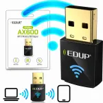 EDUP AX600 traadita v&otilde;rgukaart Wi-Fi 6 USB, 2,4 GHz / 5,8 GHz