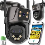 4K p&ouml;&ouml;ratav v&auml;listingimuste WiFi IP-kaamera, 9 Mpx, 8x suum, alarm, liikumisj&auml;lgimine