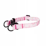 K&auml;sit&ouml;&ouml;na valmistatud roosa reguleeritav koera kaelarihm, 30&ndash;38 cm, Dual-Lock