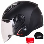 Avatud mootorratta kiiver LS2 OF616 Airflow matt must Bluetooth interkomiga