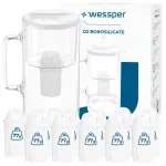 Klaasist kann Wessper D2 borosilikaat 3 l 12x Wessper aquaclassic filtriga