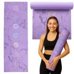 Myga Chakra roosa libisemiskindel joogamatt, 6 mm, 173x61 cm
