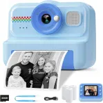 Kiirfotokaamera, 3 paberirulli, SD 32GB, sinine