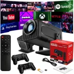 Projektor HY320 WiFi LED, Android TV, 4K Full HD 1080p, puldiga