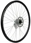 Jalgratta esiratas 28" Shimano generaatoriga, ketaspiduritele, must, 160 mm ketas