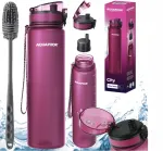 Veepudel filtriga Aquaphor City 1 l, bordoopunane, filtriga ja harjaga