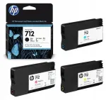 HP 712 XL must + 712 CMY tindikassetid, 4 tk, T210 T230 T250