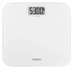 Vannitoa kaalud Raven Eco Power EW015 180kg patareideta klaasist, valged