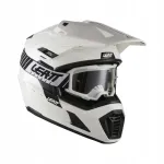 Motorratturi kiiver koos prillidega LEATT ADV 7.5, valge, S suurus