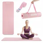 HyperMotion NBR roosa joogamatt ja fitnessmatt, rihmaga, 183 x 61 x 0,8 cm