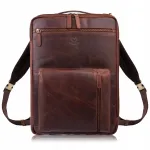 Meeste nahast seljakott Paolo Peruzzi, sobib 15,6" s&uuml;learvutile, pruun