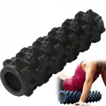 Massaažirull 45 cm 3D k&otilde;rgendikega seljale ja tuharatele, must
