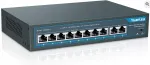 L&uuml;liti YuanLey, 10 porti, 8 PoE+ (100 Mbps), 2 uplink