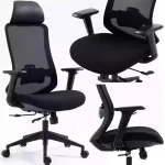 Ergonoomiline kontoritool SIGNAL, must, 4D k&auml;etugedega, p&ouml;&ouml;rlev, kuni 150 kg