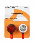Jalgratta LED lampe komplekt Crivit, esituled ja tagatuled, silikoonist, veekindel
