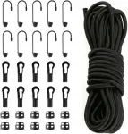 Paracord n&ouml;&ouml;r 20 m, 4 mm, must, pol&uuml;prop&uuml;leen, konksudega