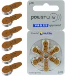 Kuuldeaparaadi patareid Power One p312 / 312 / PR41, 6 tk